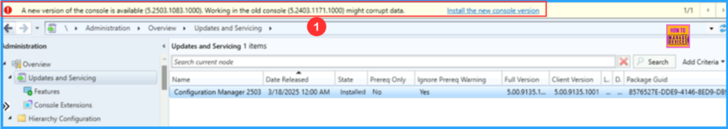 SCCM 2503 Step-by-Step In-Console Update Guide and Key Improvements. Fig. 12