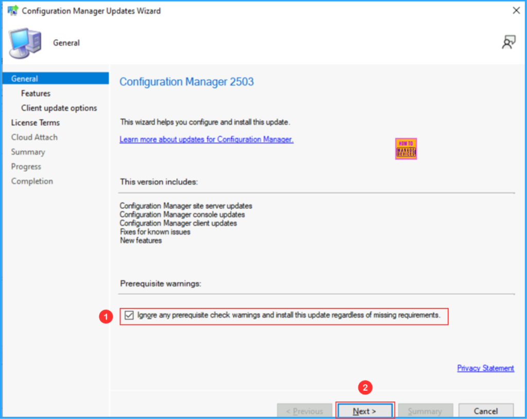 SCCM 2503 Step-by-Step In-Console Update Guide and Key Improvements. Fig. 4