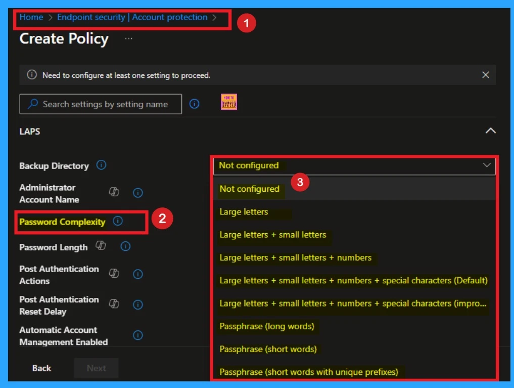 New Automatic Account Management Enable Account settings on Windows LAPS Policy in Intune - Fig.3