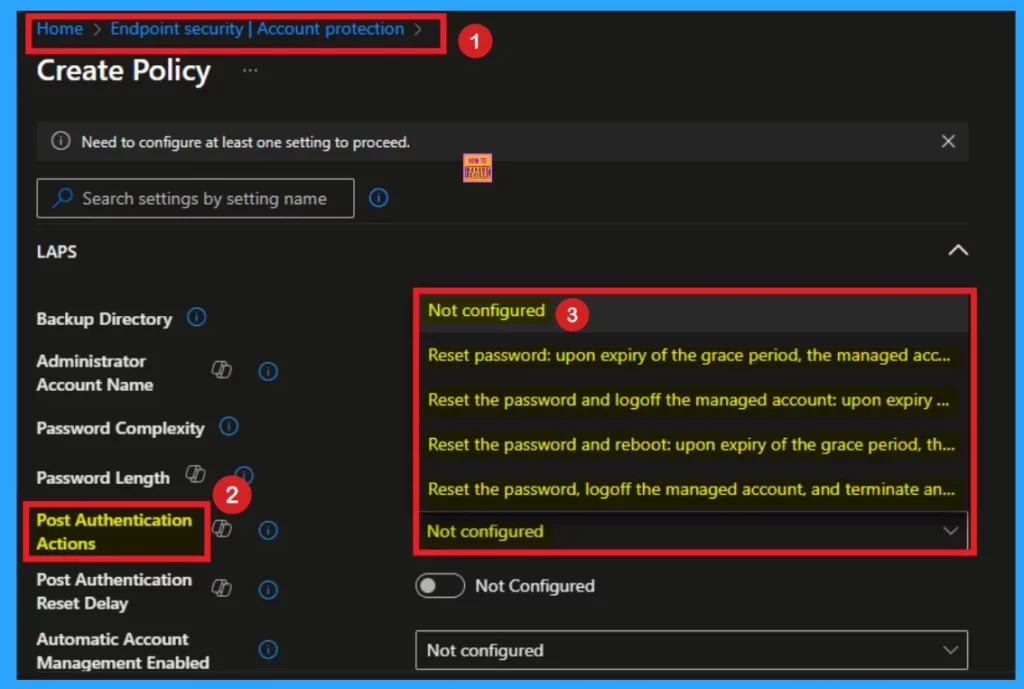 New Automatic Account Management Enable Account settings on Windows LAPS Policy in Intune - Fig.4