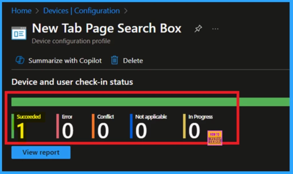How to Configure New Tab Page Search Box Policy in MS Edge Browser using M365 Admin Center -Fig.9