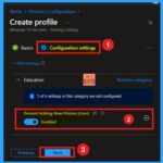 Enable Disable Prevent Adding New Printers Policy using Intune 1