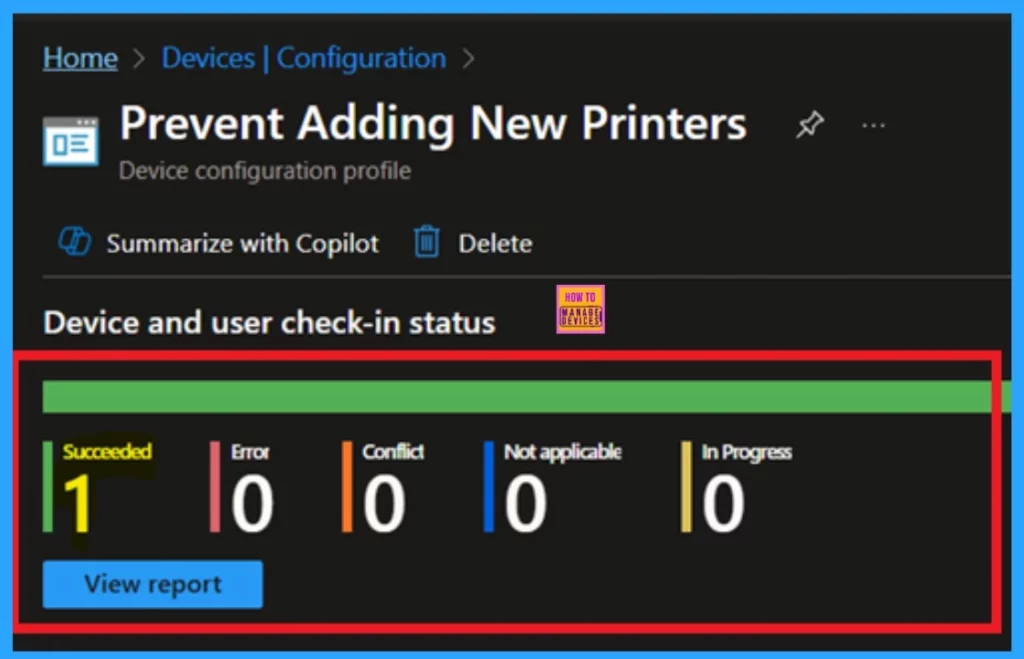 Enable Disable Prevent Adding New Printers Policy using Intune - Fig.10