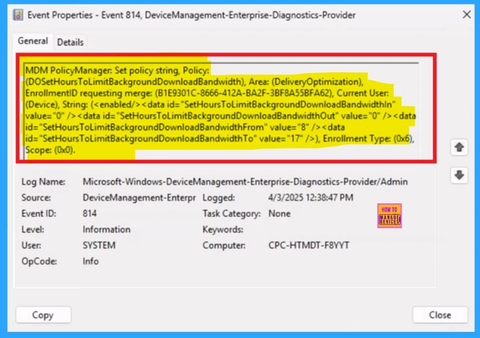 How to Set Business Hours to Limit Background Download Bandwidth Policy using Intune 11 How to Set Business Hours to Limit Background Download Bandwidth Policy using Intune - Fig.11