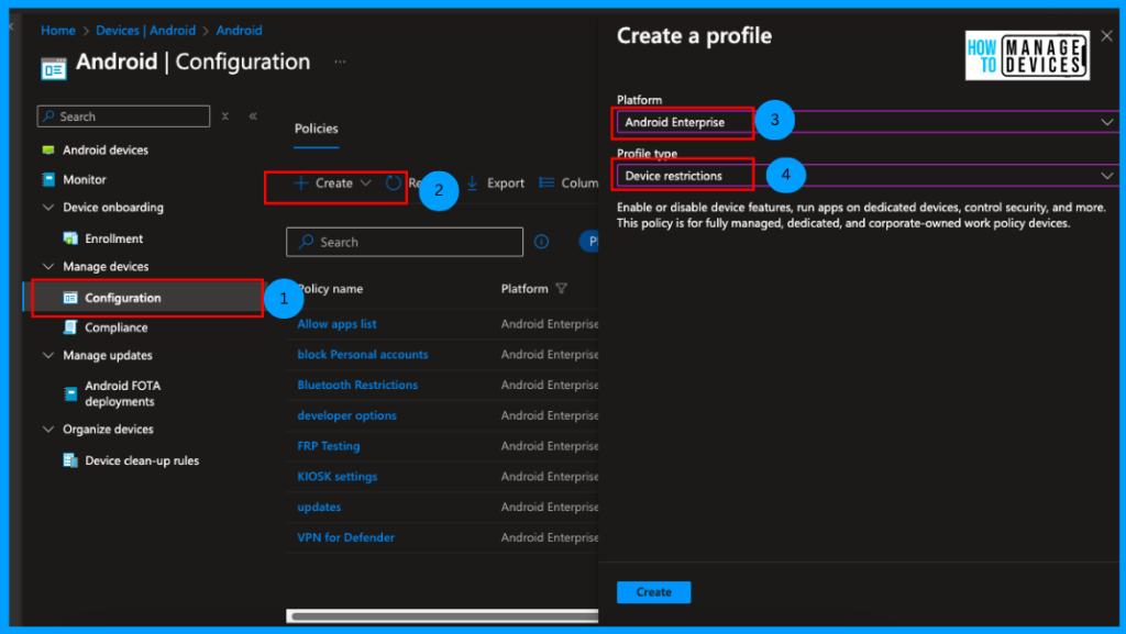 Set up Factory Reset Protection on Android Corporate Devices using Intune - Fig.1