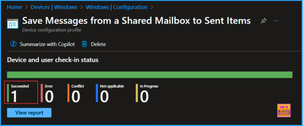 Allow Disallow to Save Messages from a Shared Mailbox to Sent Items with Intune. Fig. 11