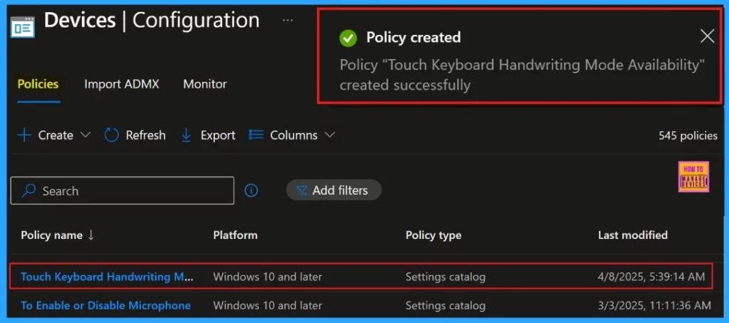 Enable or Disable Touch Keyboard Handwriting Mode Availability in Text Input using Intune Policy - Fig.11