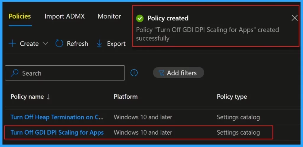 How to Disable GDI DPI Scaling for Apps Policy in Intune Using Settings Catalog - Fig.10