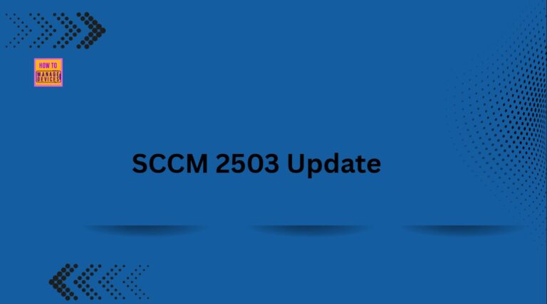 SCCM 2503 Current Branch Update now Available