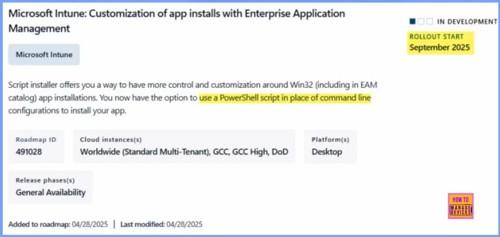 How to Customize Win32 App Installations with PowerShell Scripts in Microsoft Intune - Fig.2 - Creds to MS