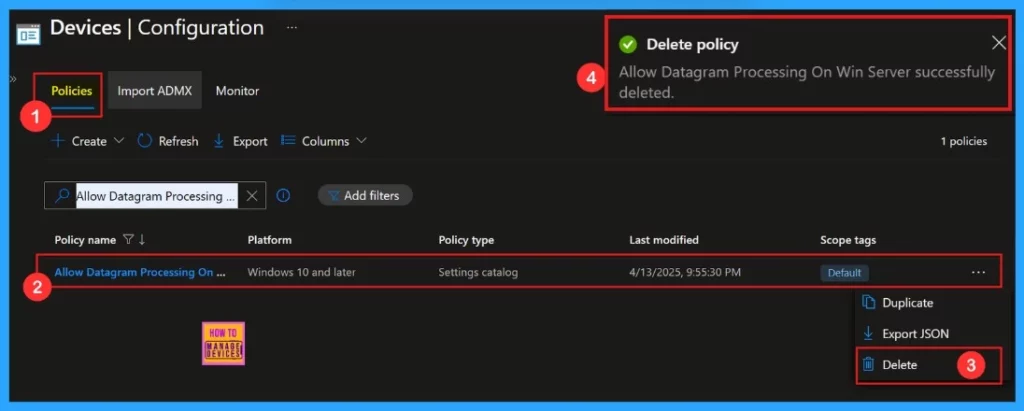 How to Allow or Block Datagram Processing on Windows Server Policy using Intune - Fig.11