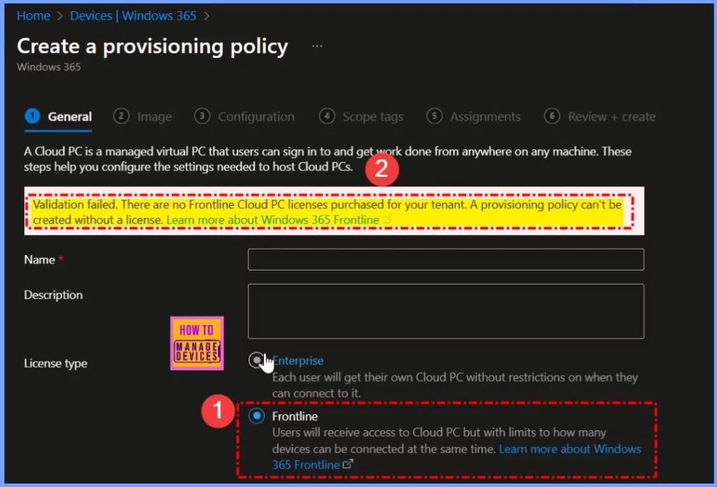 How to Get Windows 365 Alerts about Missing Frontline Licenses during Provisioning - Fig.3