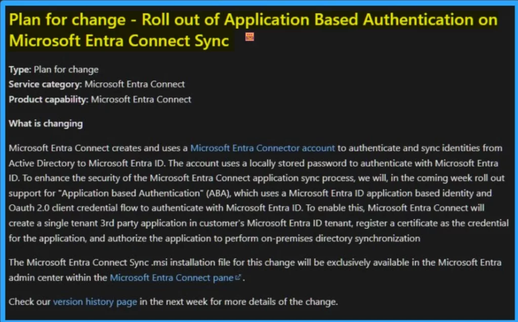 How to Secure Entra Connect Sync with TPM Backed App Authentication - Fig.2 - Creds to MS