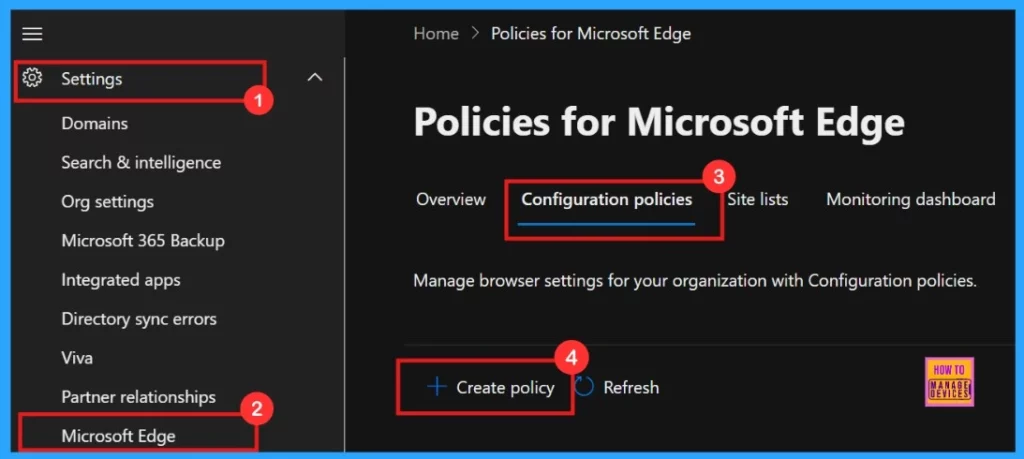 Enable or Disable Application Bound Encryption Policy in MS Edge Browser using M365 Admin Center 2 Enable or Disable Application Bound Encryption Settings in MS Edge Browser using M365 Admin Center - Fig.1