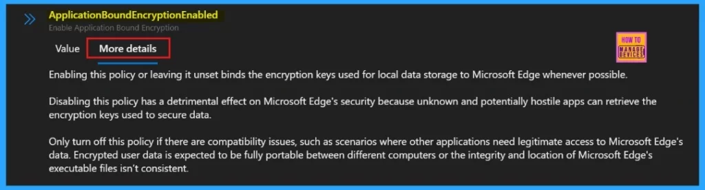 Enable or Disable Application Bound Encryption Policy in MS Edge Browser using M365 Admin Center 6 Enable or Disable Application Bound Encryption Policy in MS Edge Browser using M365 Admin Center - Fig.5