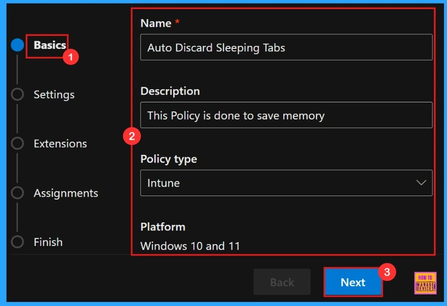 How to Configure Auto Discard Sleeping Tabs Policy in MS Edge Browser using M365 Admin Center 3 How to Configure Auto Discard Sleeping Tabs Policy in MS Edge Browser using M365 Admin Center - Fig.2