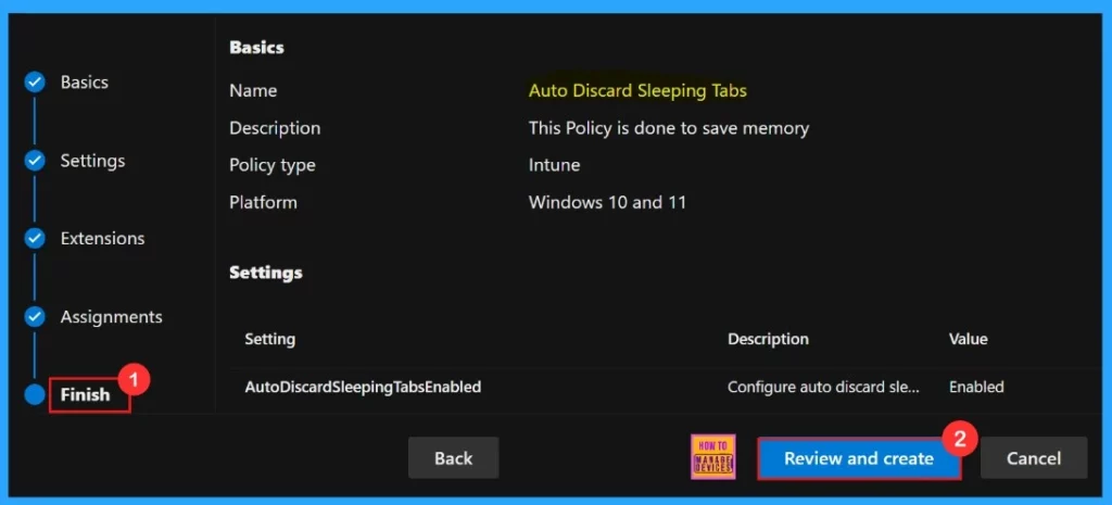 How to Configure Auto Discard Sleeping Tabs Policy in MS Edge Browser using M365 Admin Center 11 How to Configure Auto Discard Sleeping Tabs Policy in MS Edge Browser using M365 Admin Center - Fig.10
