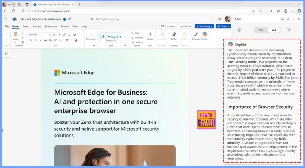 How to Automate Tasks and Summarize Content with Copilot Chat in Microsoft Edge for Business 5 How to Automate Tasks and Summarize Content with Copilot Chat in Microsoft Edge for Business - Fig.3 - Creds to MS