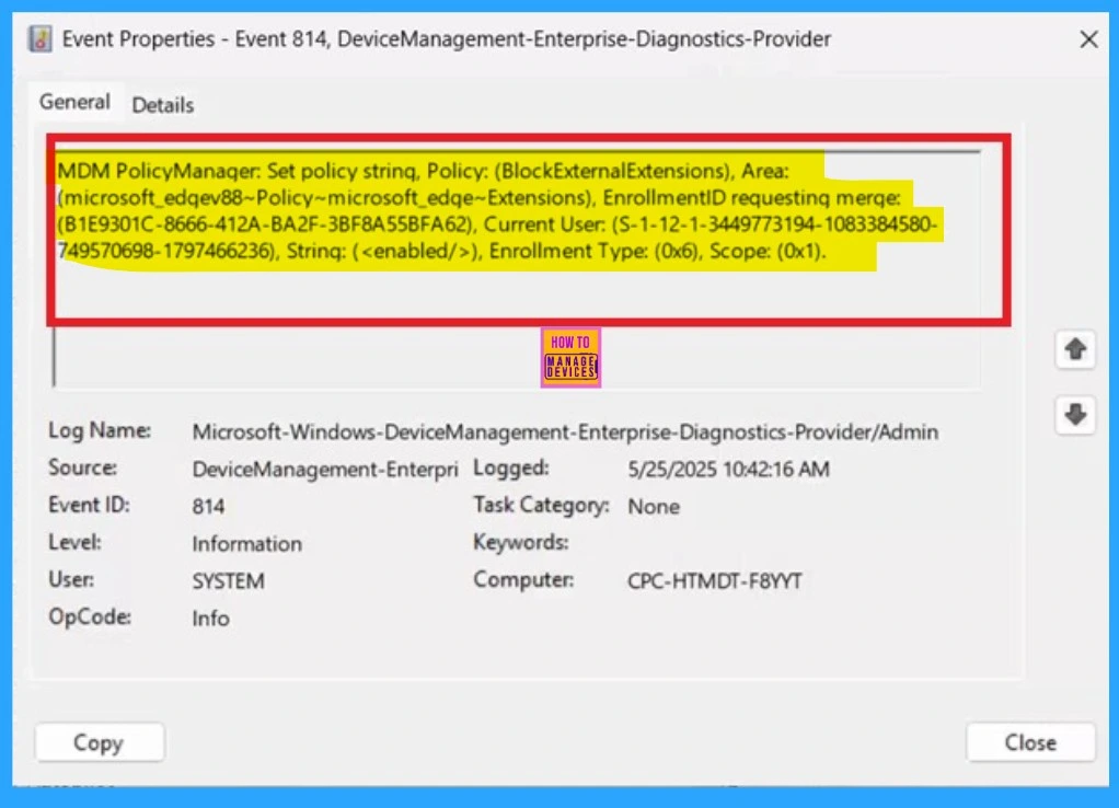 Allow or Blocks External Extensions from Being Installed for User Policy using Intune 11 Allow or Blocks External Extensions from Being Installed for User Policy using Intune - Fig.10