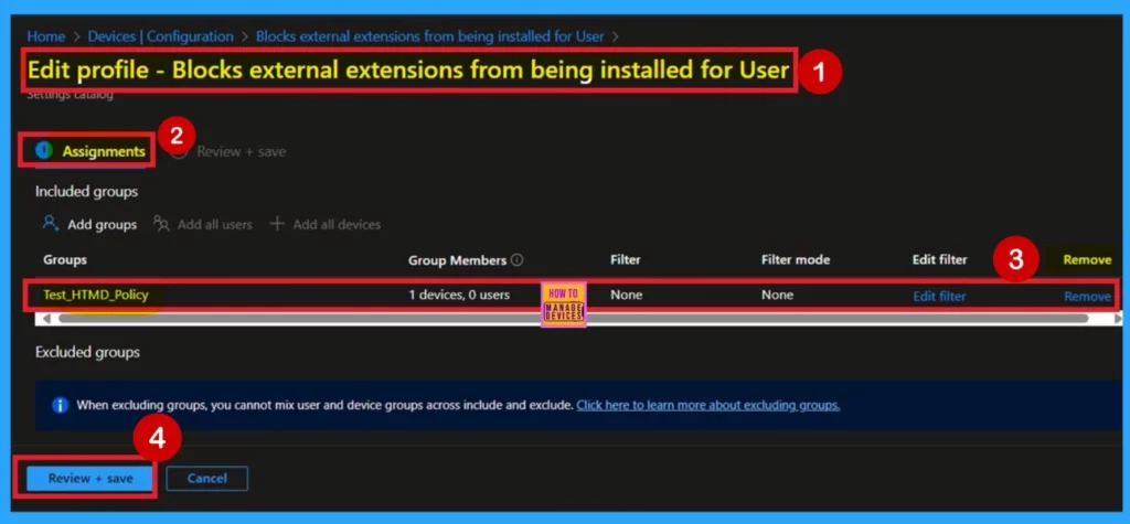 Allow or Blocks External Extensions from Being Installed for User Policy using Intune 12 Allow or Blocks External Extensions from Being Installed for User Policy using Intune - Fig.11