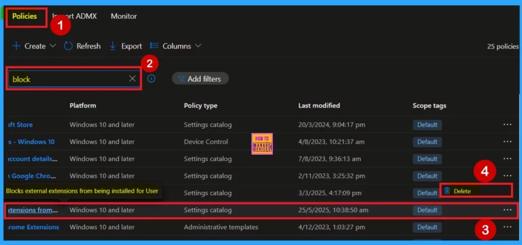 Allow or Blocks External Extensions from Being Installed for User Policy using Intune 13 Allow or Blocks External Extensions from Being Installed for User Policy using Intune - Fig.11