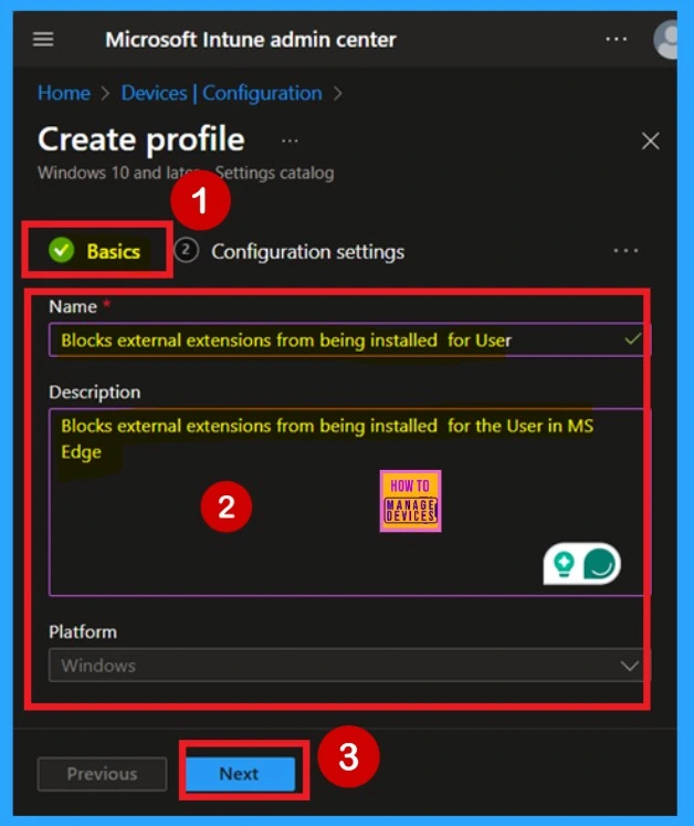 Allow or Blocks External Extensions from Being Installed for User Policy using Intune 3 Allow or Blocks External Extensions from Being Installed for User Policy using Intune - Fig.2