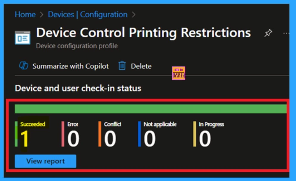 Enable Disable Device Control Printing Restrictions Policy using Intune - Fig.10
