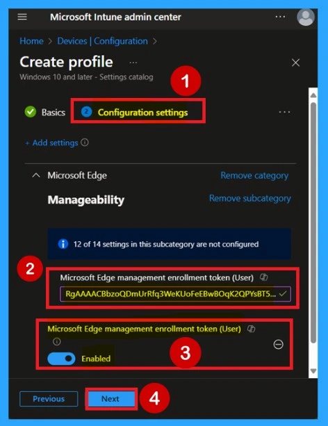 How to Configure Enrollment Token for Microsoft Edge Management using Intune Policy 6 How to Configure Enrollment Token for Microsoft Edge Management using Intune Policy - Fig.5
