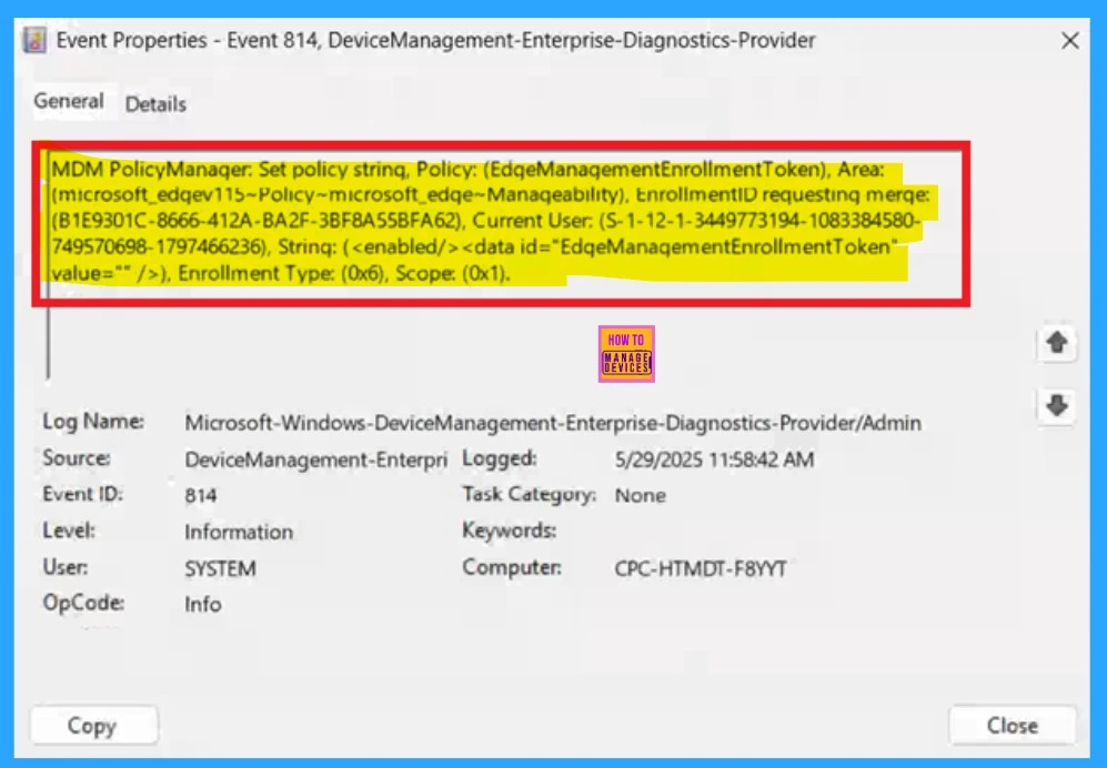 How to Configure Enrollment Token for Microsoft Edge Management using Intune Policy 11 How to Configure Enrollment Token for Microsoft Edge Management using Intune Policy- Fig.10