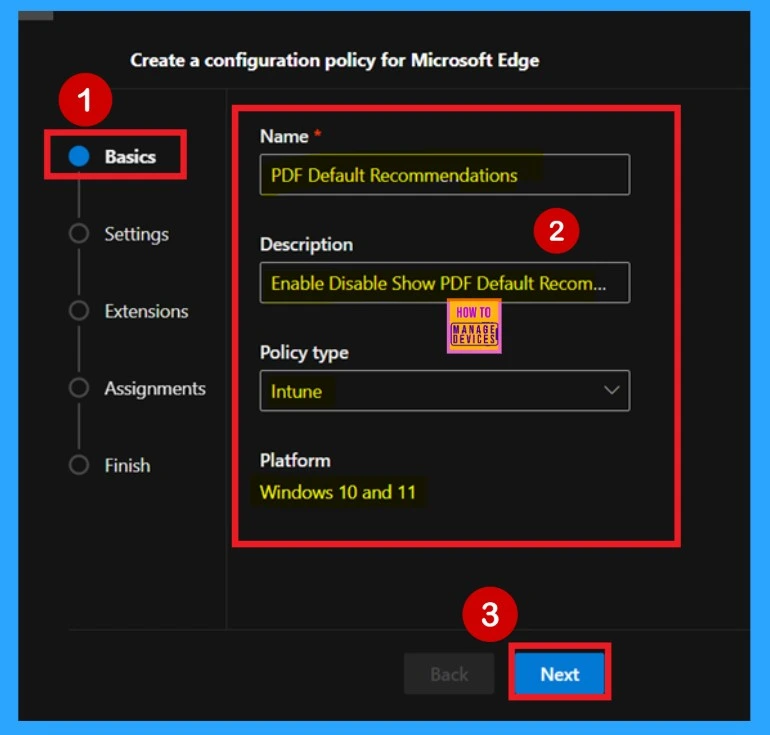 Enable Disable Show PDF Default Recommendations Policy in MS Edge using M365 Admin Center 3 Enable Disable Show PDF Default Recommendations in MS Edge using M365 - Fig. 2
