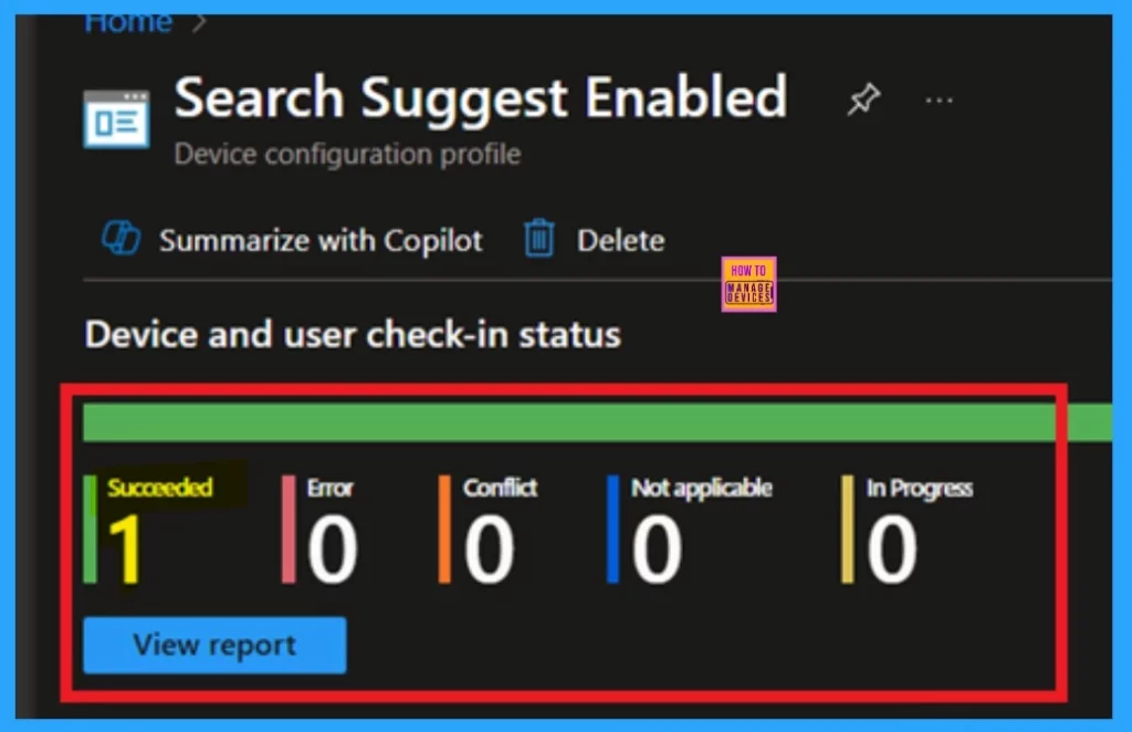 Enable Disable Web Search Suggestions Policy in MS Edge Browser using M365 Admin Center - Fig.9