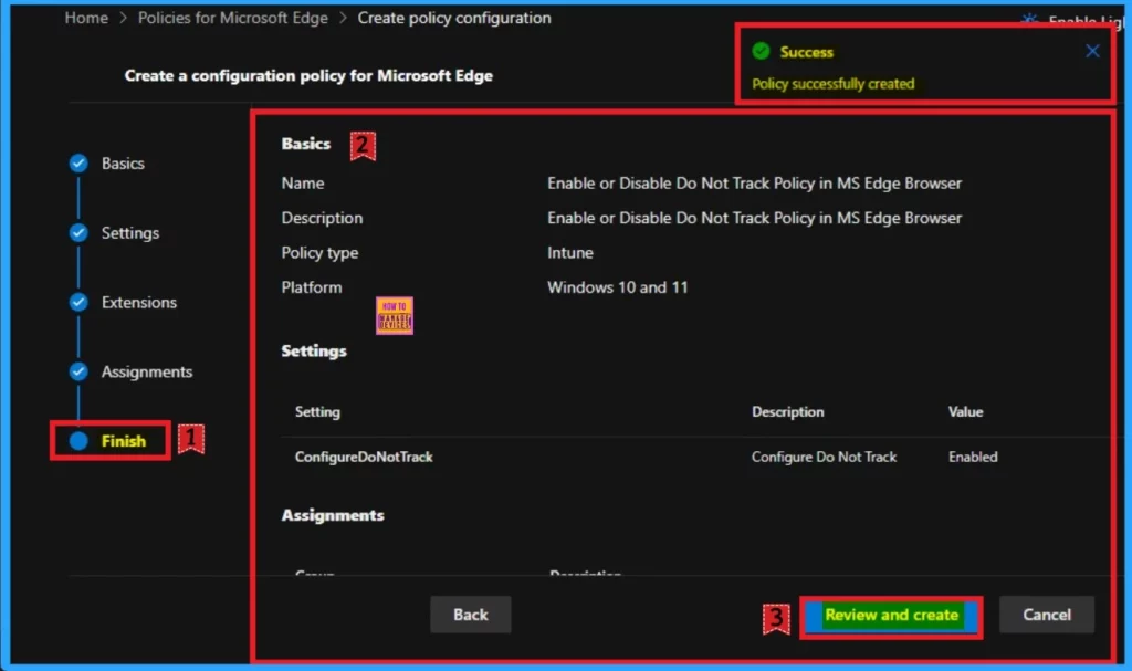 How to Configure Do Not Track Policy in MS Edge Browser using M365 Admin Center 13 How to Configure Do Not Track Policy in MS Edge Browser using M365 Admin Center - Fig.12
