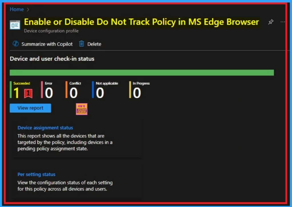 How to Configure Do Not Track Policy in MS Edge Browser using M365 Admin Center 14 How to Configure Do Not Track Policy in MS Edge Browser using M365 Admin Center- Fig.13