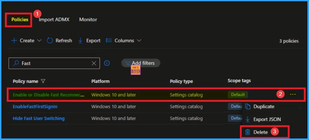 How to Allow or Block Fast Reconnect Policy using Intune 14 How to Allow or Block Fast Reconnect Policy using Intune 2