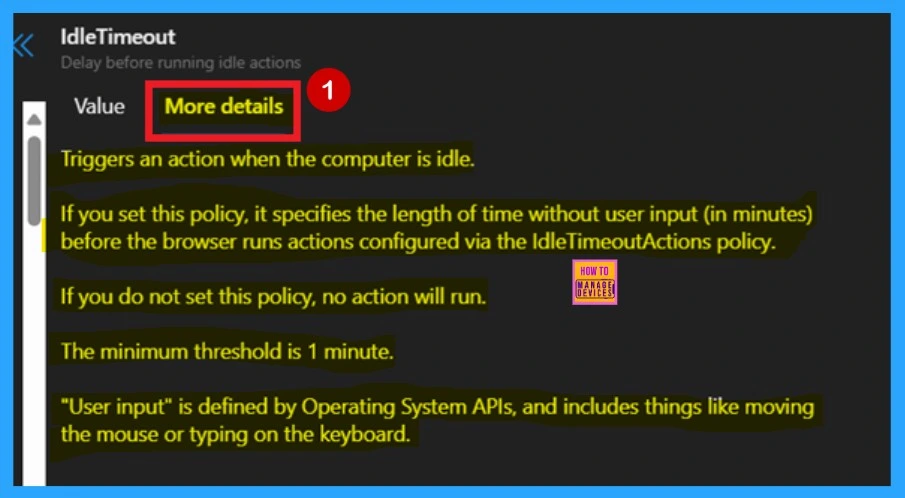 Enable or Disable Idle Timeout Policy in MS Edge Browser using M365 Admin Center 6 Enable or Disable Idle Timeout Policy in Microsoft Edge Using M365 Admin Center -Fig.5