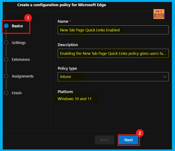 Enable or Disable New Tab Page Quick Links Policy in MS Edge Browser using Microsoft 365 Admin Center 3 Enable or Disable New Tab Page Quick Links Policy in MS Edge Browser using Microsoft 365 Admin Center - Fig.2