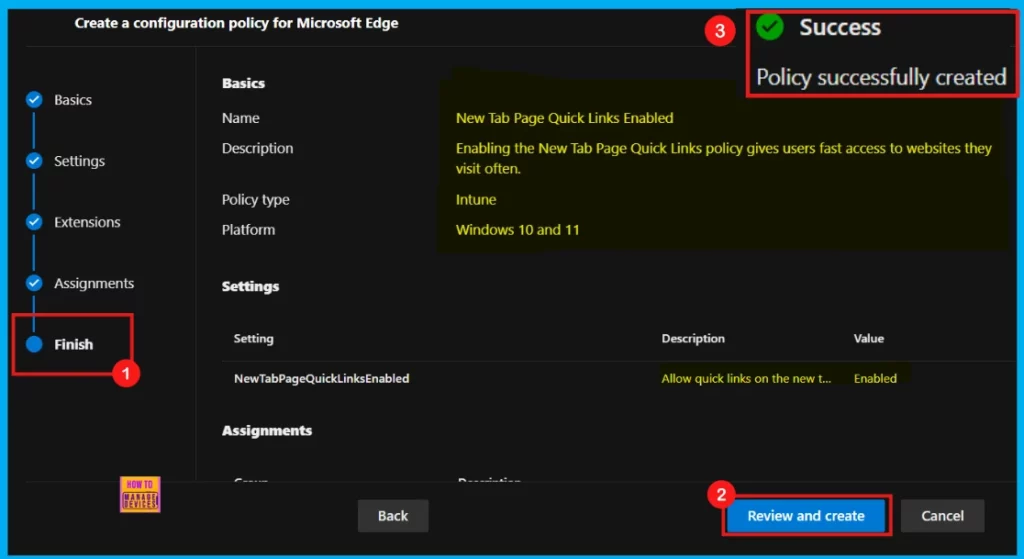 Enable or Disable New Tab Page Quick Links Policy in MS Edge Browser using Microsoft 365 Admin Center 10 Enable or Disable New Tab Page Quick Links Policy in MS Edge Browser using Microsoft 365 Admin Center - Fig.8