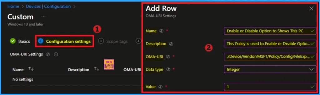How to Allow or Block Option to Show this PC in File Explorer using Intune Policy 3 How to Allow or Block Option to Show this PC in File Explorer using Intune Policy - Fig.2