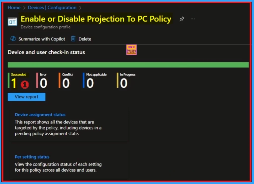 How to Configure Allow Projection to PC Policy in Wireless Display using Intune - Fig.11