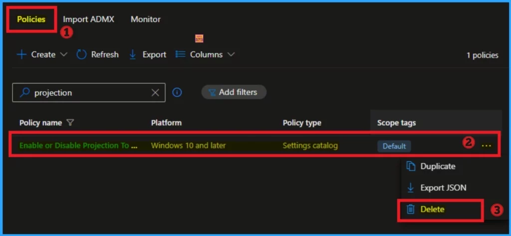 How to Configure Allow Projection to PC Policy in Wireless Display using Intune - Fig.14