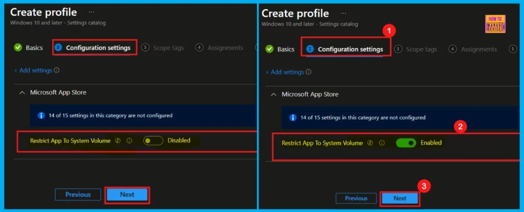 Enable or Disable Restrict App to System Volume Policy using Microsoft Intune 7 Enable or Disable Restrict App to System Volume Policy using Microsoft Intune - Fig.6