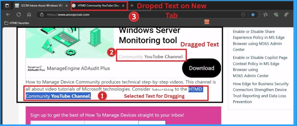 Enable or Disable Super Drag Drop Policy in MS Edge Browser using M365 Admin Center - Fig.14