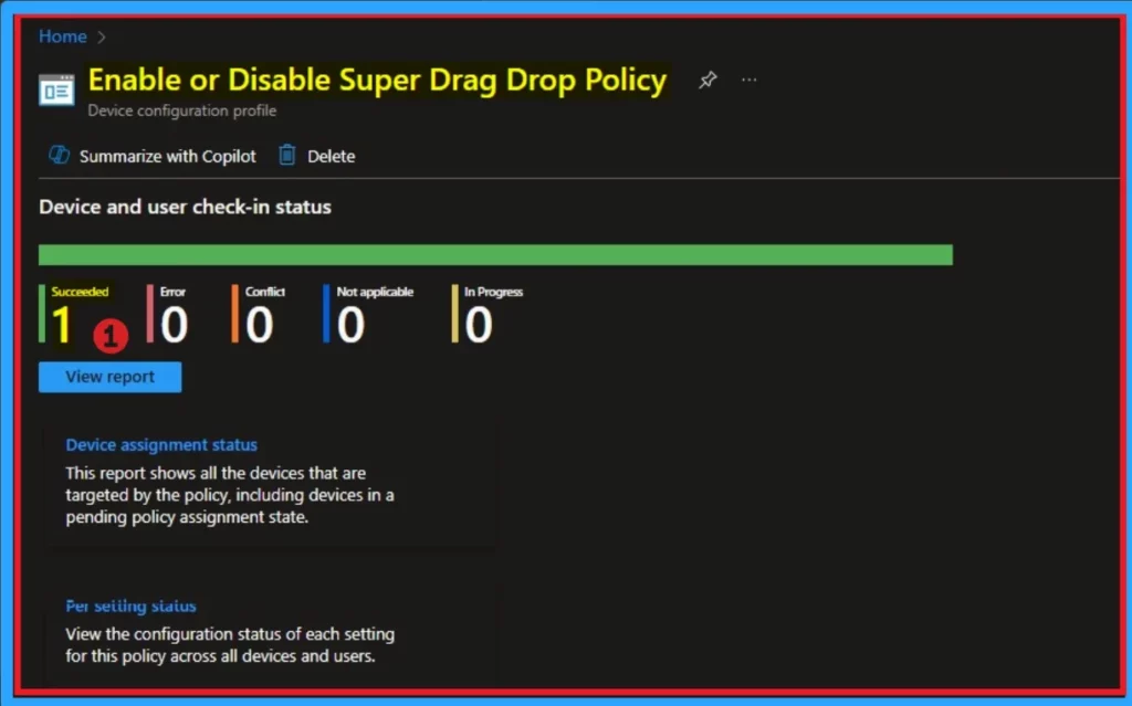 Enable or Disable Super Drag Drop Policy in MS Edge Browser using M365 Admin Center - Fig.12