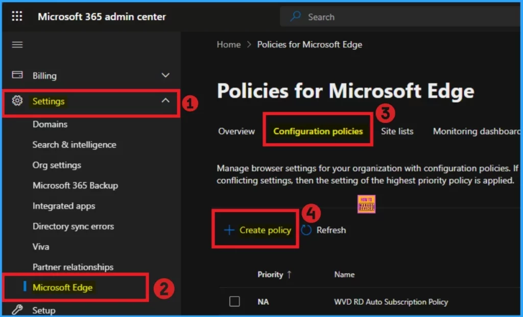 Enable or Disable Text Prediction Policy in MS Edge Browser using M365 Admin Center 2 Enable or Disable Text Prediction Policy in MS Edge Browser using M365 Admin Center - Fig.1