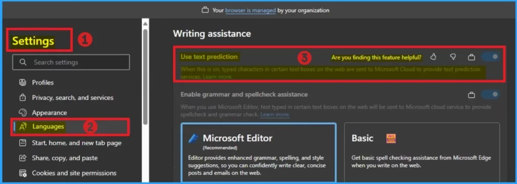 Enable or Disable Text Prediction Policy in MS Edge Browser using M365 Admin Center 16 Enable or Disable Text Prediction Policy in MS Edge Browser using M365 Admin Center - Fig.15