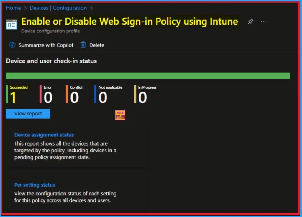Enable or Disable Web Sign-in Policy for Windows using Intune - Fig.12