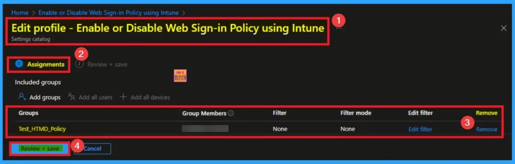 Enable or Disable Web Sign-in Policy for Windows using Intune - Fig.14