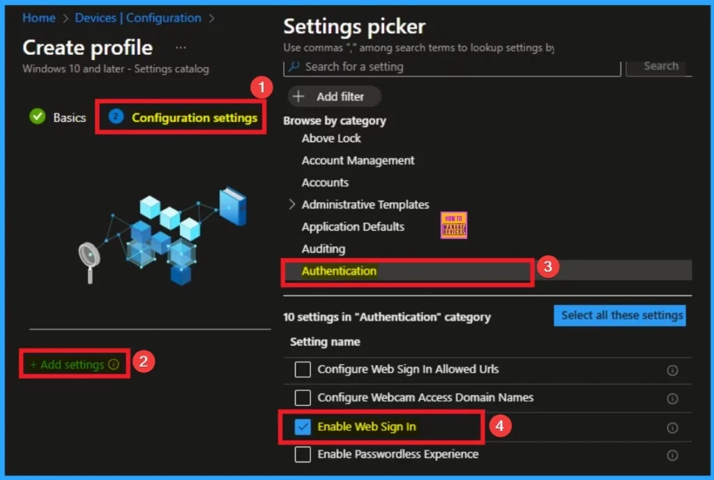 Enable or Disable Web Sign-in Policy for Windows using Intune - Fig.5