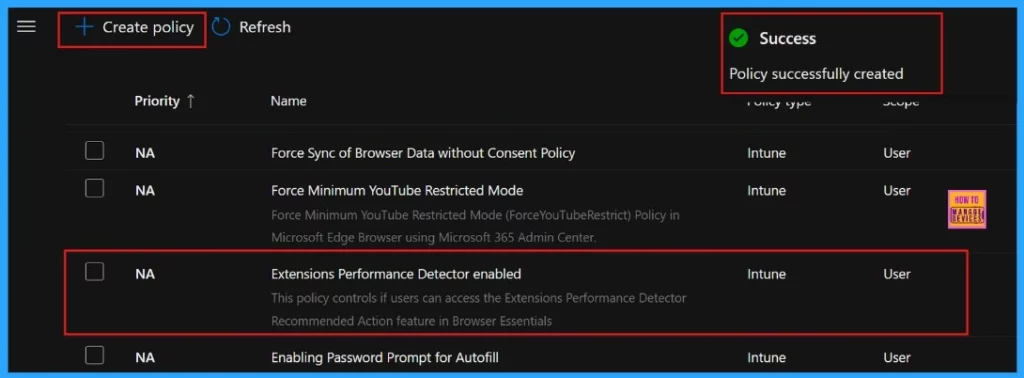 Enable or Disable Extensions Performance Detector in MS Edge Browser using M365 Admin Center - Fig.11