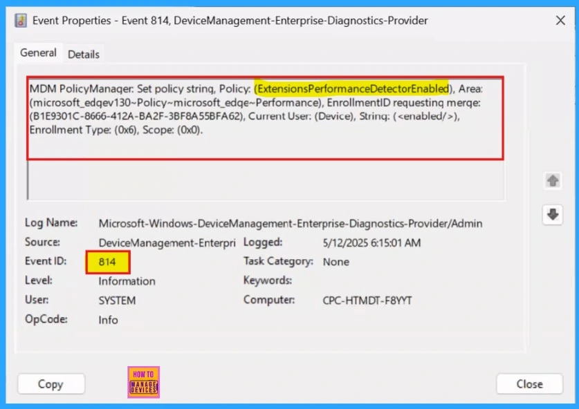 Enable or Disable Extensions Performance Detector in MS Edge Browser using M365 Admin Center - Fig.12
